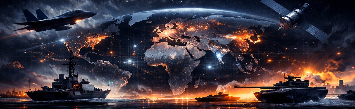 Strategic geopolitical intelligence analysis of global power balance and military power competition