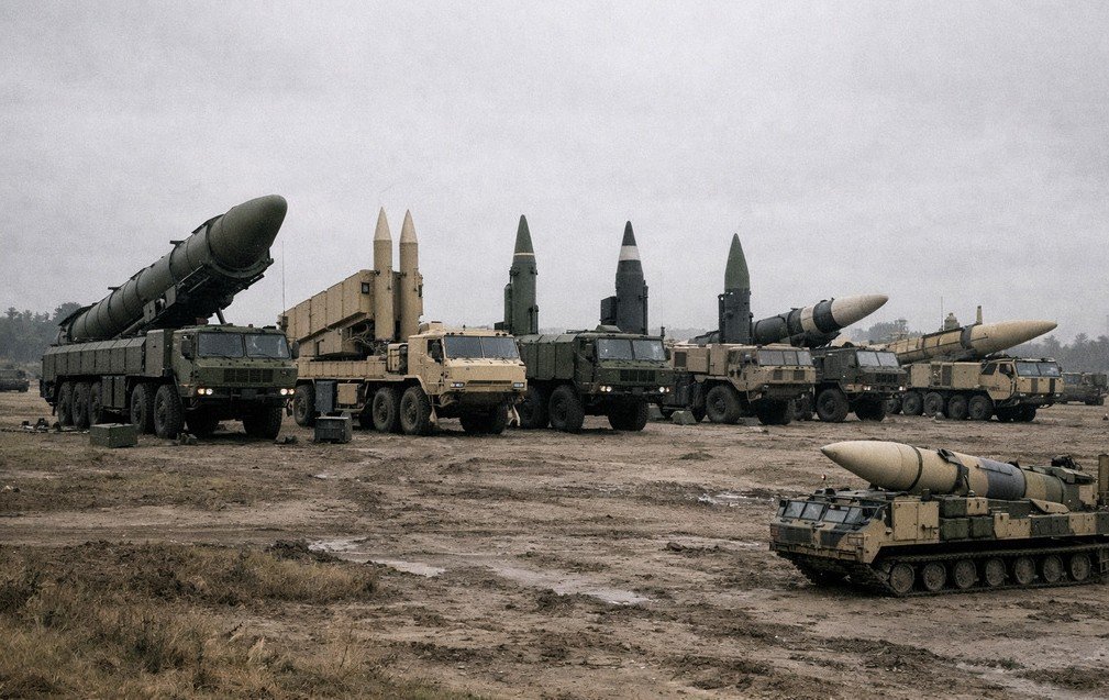 Mobile missile launcher systems representing the global proliferation of hypersonic weapons across multiple nations