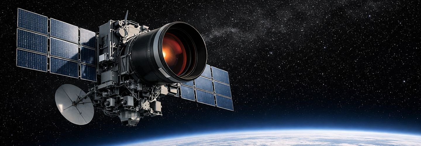 Infrared missile warning satellite in geostationary orbit representing space-based early warning and nuclear deterrence infrastructure