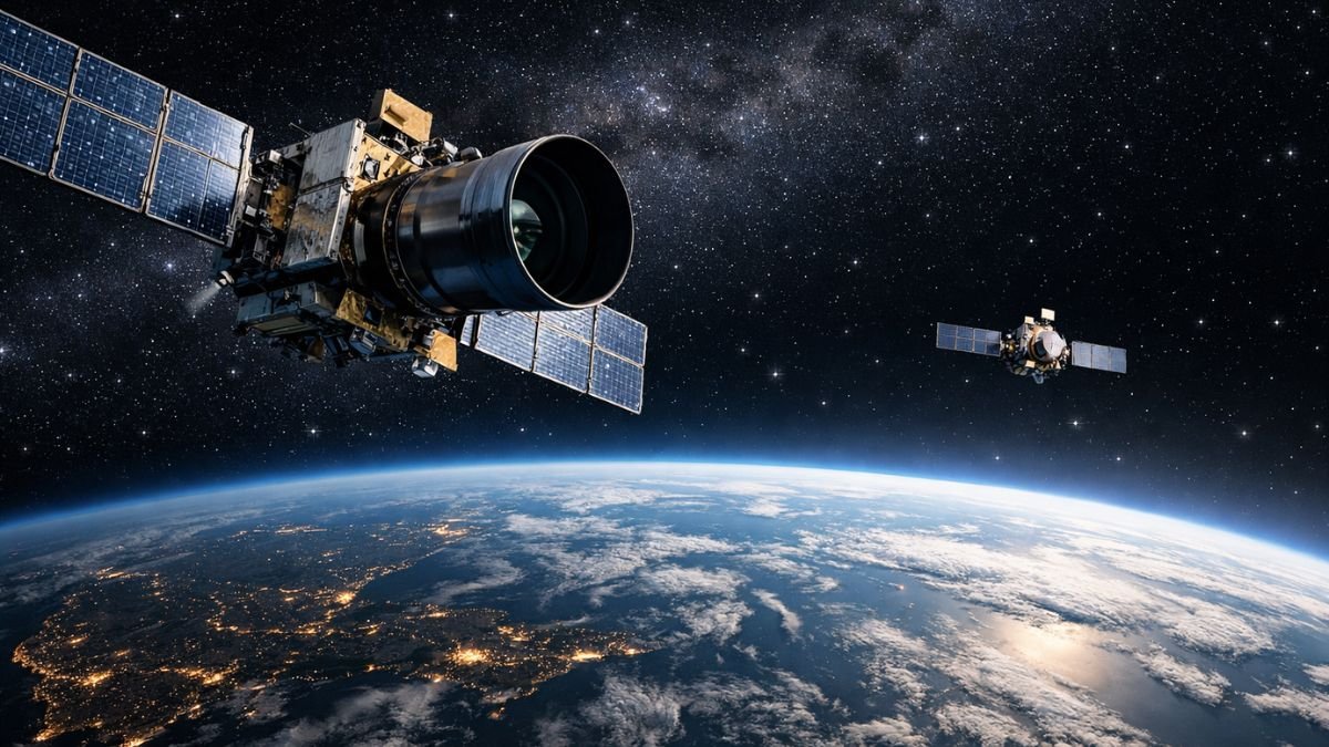 Advanced infrared surveillance satellite representing SBIRS and Next Generation OPIR missile warning constellation capability