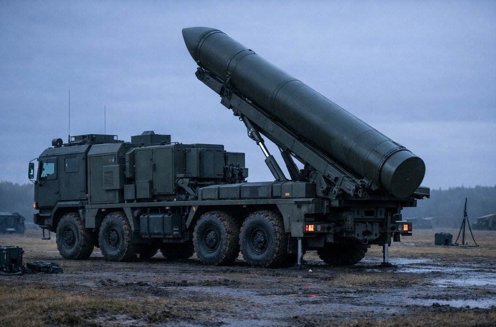 Operational hypersonic missile launcher system during military deployment operations