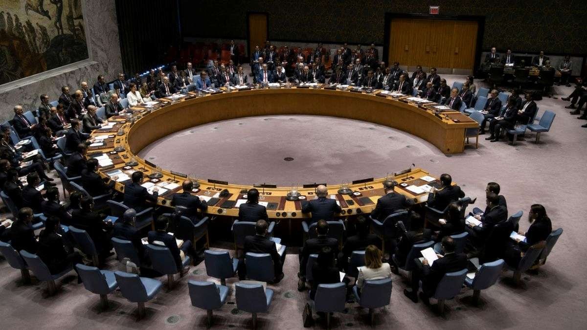 United Nations Security Council chamber representing Russia China space arms control positions and veto dynamics