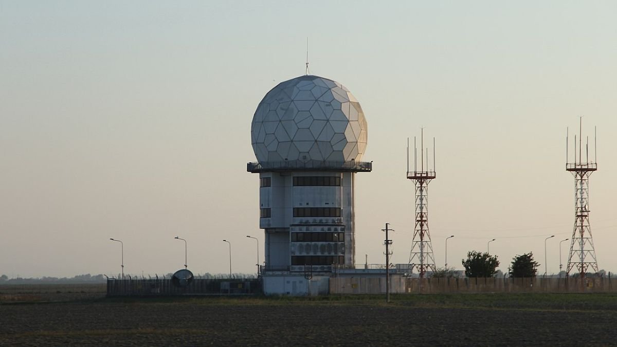 Military radar installation representing the electromagnetic spectrum as a contested operational domain