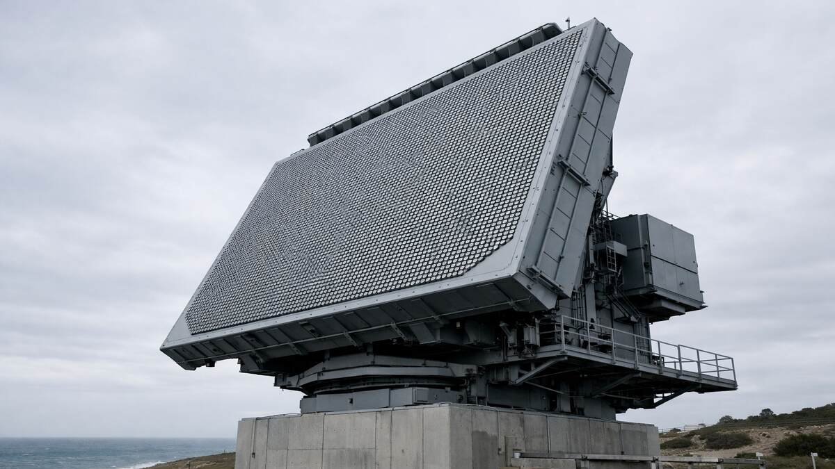 Can hypersonic missiles be intercepted? Large phased-array radar installation illustrating the detection and tracking challenges of hypersonic missile interception.