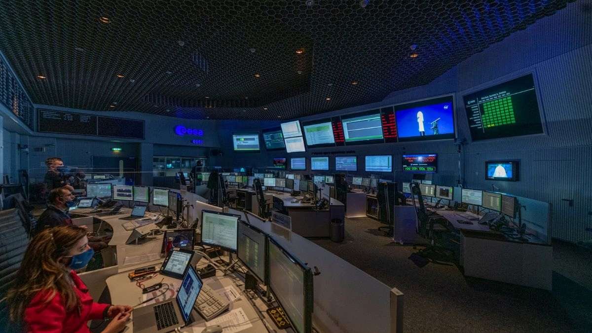 Mission control center displaying multiple operational screens representing the strategic risks of AI-enabled warfare for deterrence stability, escalation management, and crisis decision-making.